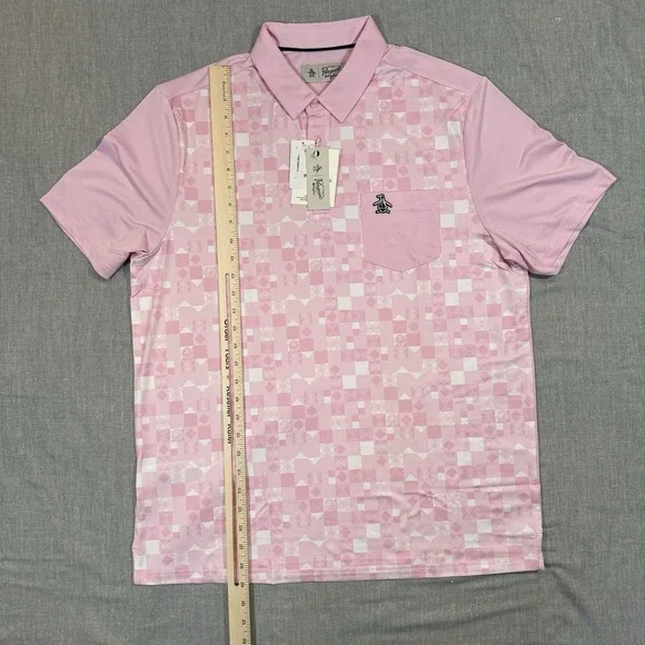 Original Penguin Shirt Men's Large Polo‎ Golf Color Block Performance Comfort - Picture 6 of 11